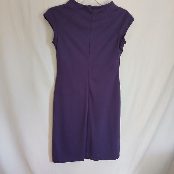 Jones of New York 4 plum fully lined sheath accent hip pockets buttons cap slv - Picture 7 of 12